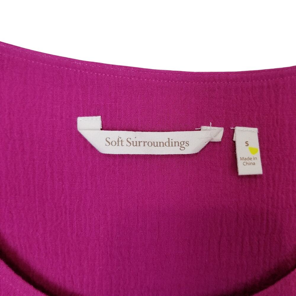 Soft Surroundings Women's Size XL Pink Siesta Key Layered Gauze Tunic Top S - Picture 6 of 7